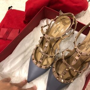 Purple Valentino Rock stud heels shoes (used)